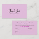 ラブモダンルシンプルなビジネスカードありがとう 名刺 (正面/裏面)