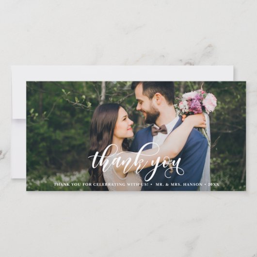 ラブモダンル書結婚道ありがとう サンキューカード (正面)