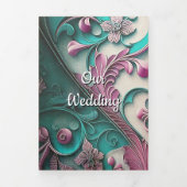 ラブモダンル結婚フローラ 三つ折り招待状 (カバー)