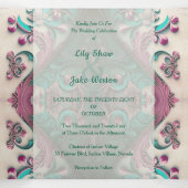 ラブモダンル結婚フローラ 三つ折り招待状 (内部中)