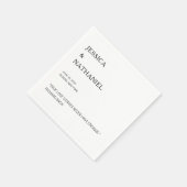 ラブモダン引用文白黒結婚ズ スタンダードカクテルナプキン (角)