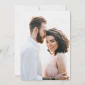 ラブモダン白黒結婚タイポグラフィの1枚 セーブザデート (裏面)