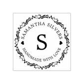 ラブモノグラムで手作りフローラパーソナライズされたモノグラム ラバースタンプ (インプリント)