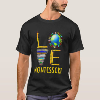 ラブモンテッソーリ先生モンテッソーリ教育バック Tシャツ