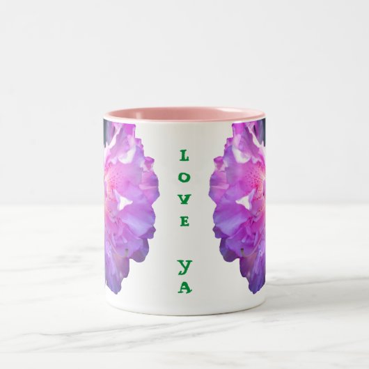 ラブヤピンクアザレアフラワー ツートーンマグカップ (中央)