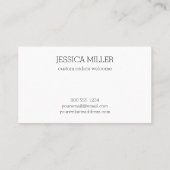 ラブヤーンクラフトホワイト手作り 名刺 (裏面)