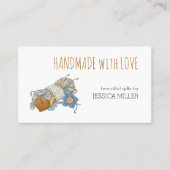 ラブヤーンクラフトホワイト手作り 名刺 (正面)