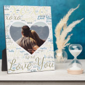 ラブユアバレンタインデーハートカスタムプラーク フォトプラーク (側面)