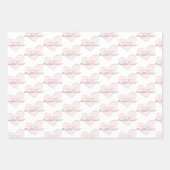 ラブユアビューティフルハートラッピング紙セット ラッピングペーパーシート (正面)