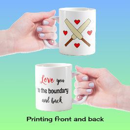 ラブユクリケット文字 コーヒーマグカップ