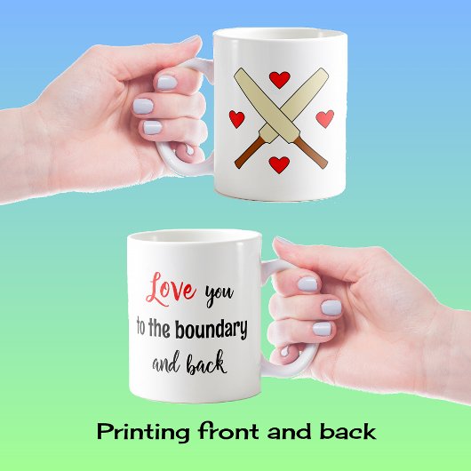 ラブユクリケット文字 コーヒーマグカップ