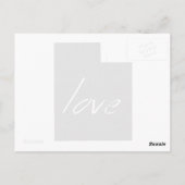 ラブユタシェイプアンティークブラックウタハンシャルボード ポストカード (裏面)