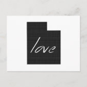 ラブユタシェイプアンティークブラックウタハンシャルボード ポストカード (正面)