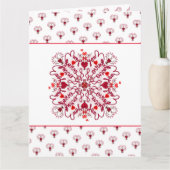 ラブユドゥードルバレンタイン折り畳みサンキューカード サンキューカード (正面)