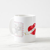 ラブユドッグパーソナライズされた写真テンプレートカスタム コーヒーマグカップ (正面左)