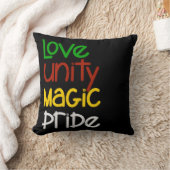 ラブユニティ魔法プライドブラック クッション (ブランケット)