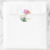 ラブユニークモダンレトロCD結婚式の引き出物 ラウンドシール (バッグ)