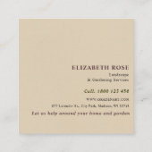 ラブユニークルヴィンテージガーデニング スクエア名刺 (裏面)