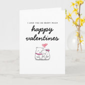 ラブユビエリーハートハッピーバレンタインデー カード (黄色い花)
