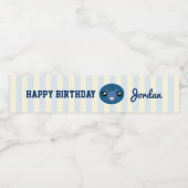 ラブユベリーの可愛いブルーベリーの誕生日パーティー ペットボトルラベル (シングルラベル)