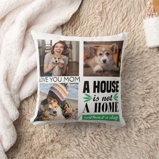 ラブユマカスタムム引用文と3枚の写真コラージュ クッション (ブランケット)