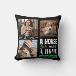 ラブユマカスタムム引用文と3枚の写真コラージュ クッション