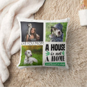 ラブユムマブラックカスタム引用文コラージュ&ドッグ クッション (ブランケット)