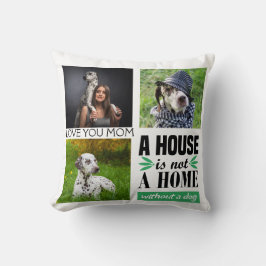 ラブユムマブラックカスタム引用文コラージュ&ドッグ クッション