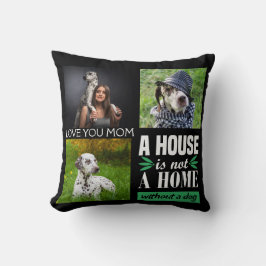 ラブユムマブラックカスタム引用文コラージュ&ドッグ クッション