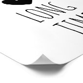 ラブユロングタイムタイポグラフィハート ポスター (角)