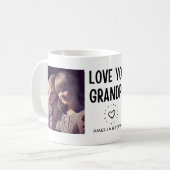 ラブユーおじいちゃんカスタムツー写真手書き文字 コーヒーマグカップ (正面左)