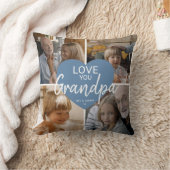 ラブユー'おじいちゃん'カスタムフォトコラージュハート クッション (ブランケット)