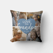 ラブユー'おじいちゃん'カスタムフォトコラージュハート クッション (正面)