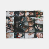 ラブユーおじいちゃん/グランパ/その他の写真コラージュ フリースブランケット (正面(横))