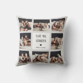 ラブユーおじいちゃん |フォトコラージュ手書き文字 クッション (裏面)
