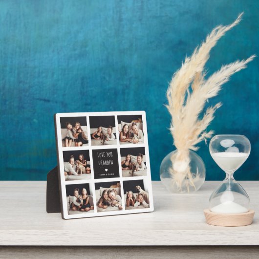ラブユーおじいちゃん |フォトコラージュ手書き文字 フォトプラーク (インサイチュ)