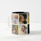 ラブユーおじいちゃん |フォトコラージュ&文字ツートーン ツートーンマグカップ (正面左)