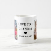 ラブユーおじいちゃん |写真手書き文字 コーヒーマグカップ (中央)