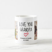 ラブユーおじいちゃん |写真手書き文字 コーヒーマグカップ (中央)