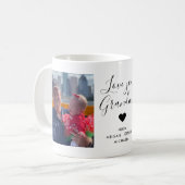 ラブユーおじいちゃん |写真手書き文字 コーヒーマグカップ (正面左)