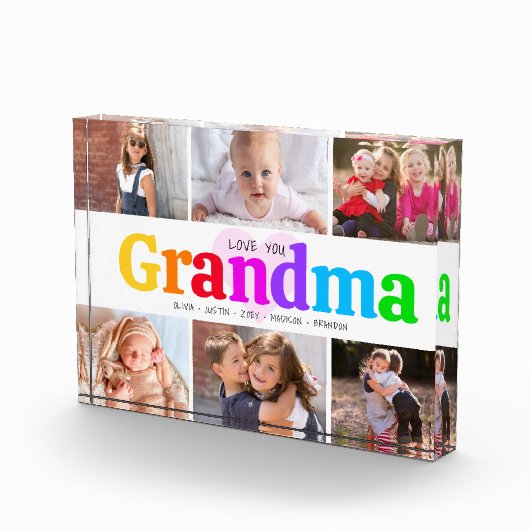 ラブユーおばあちゃんはっきりしたコレージカラフル6 フォトブロック (右)