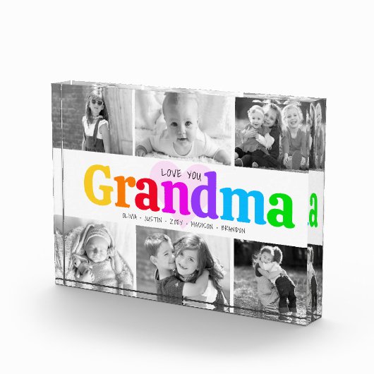 ラブユーおばあちゃんカラフルコレージはっきりした6 フォトブロック (右)