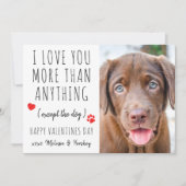 ラブユーおもしろい犬ラバーペットフォトバレンタインデー シーズンカード (正面)