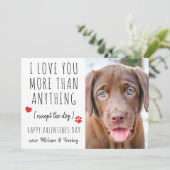 ラブユーおもしろい犬ラバーペットフォトバレンタインデー シーズンカード (スタンド正面)