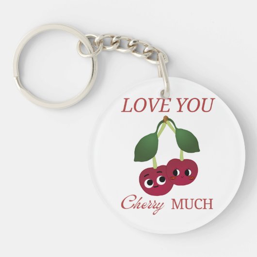ラブユーさくらんぼ キーホルダー (正面)