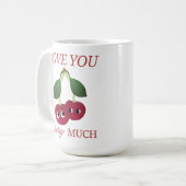 ラブユーさくらんぼ コーヒーマグカップ (正面左)
