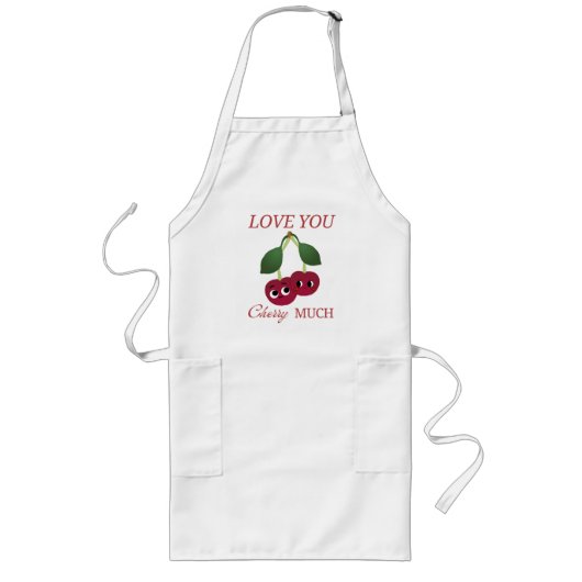 ラブユーさくらんぼ ロングエプロン (正面)