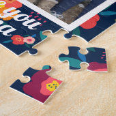 ラブユーばあちゃんフローラ写真パーソナライズされた ジグソーパズル (側面)