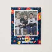 ラブユーばあちゃんフローラ写真パーソナライズされた ジグソーパズル (縦)