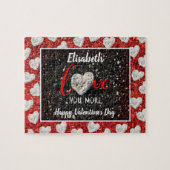 ラブユーもっとハートフォト名前をカスタムする大事な行事 ジグソーパズル (横)